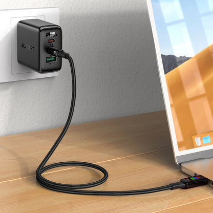Dátový a nabíjací kábel USB-C - USB-C Acefast C7-03, 100W, 1.2m, čierny