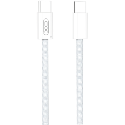Dátový a nabíjací kábel USB-C - USB-C XO Design NB-Q260A, 60W, 1m, Biela