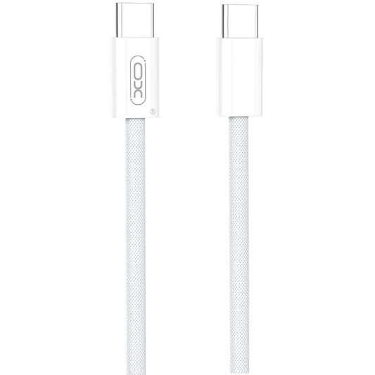 Dátový a nabíjací kábel USB-C - USB-C XO Design NB-Q260A, 60W, 1m, Biela