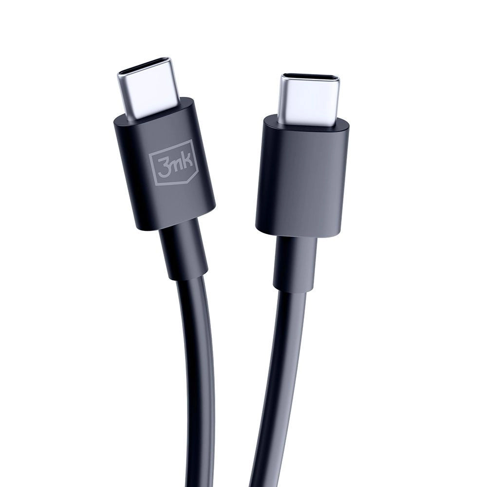 Dátový a nabíjací kábel USB-C - USB-C 3MK Hyper, 100W, 1.2m, čierny
