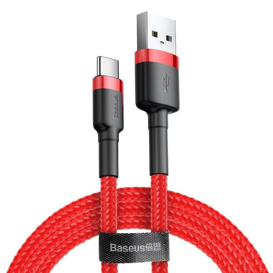 Dátový a nabíjací kábel USB-A - USB-C Baseus Cafule, 60W, 1m, červený