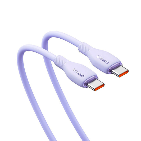 Dátový a nabíjací kábel USB-C - USB-C Baseus Pudding, 100W, 1.2m, Fialový P10355702511-00