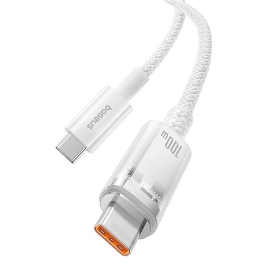 Dátový a nabíjací kábel USB-C - USB-C Baseus Explorer, 100W, 2m, Biela P10319703221-01