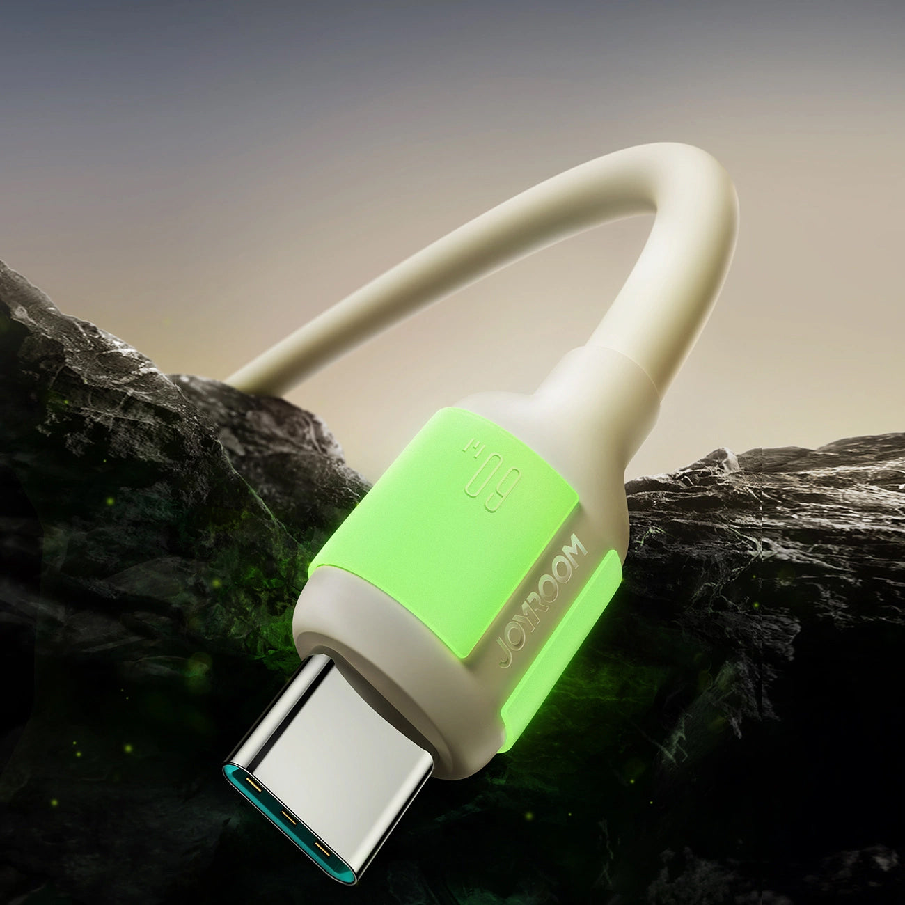 Dátový a nabíjací kábel USB-C - USB-C Joyroom S-A53, 60W, 1.2m, Béžový