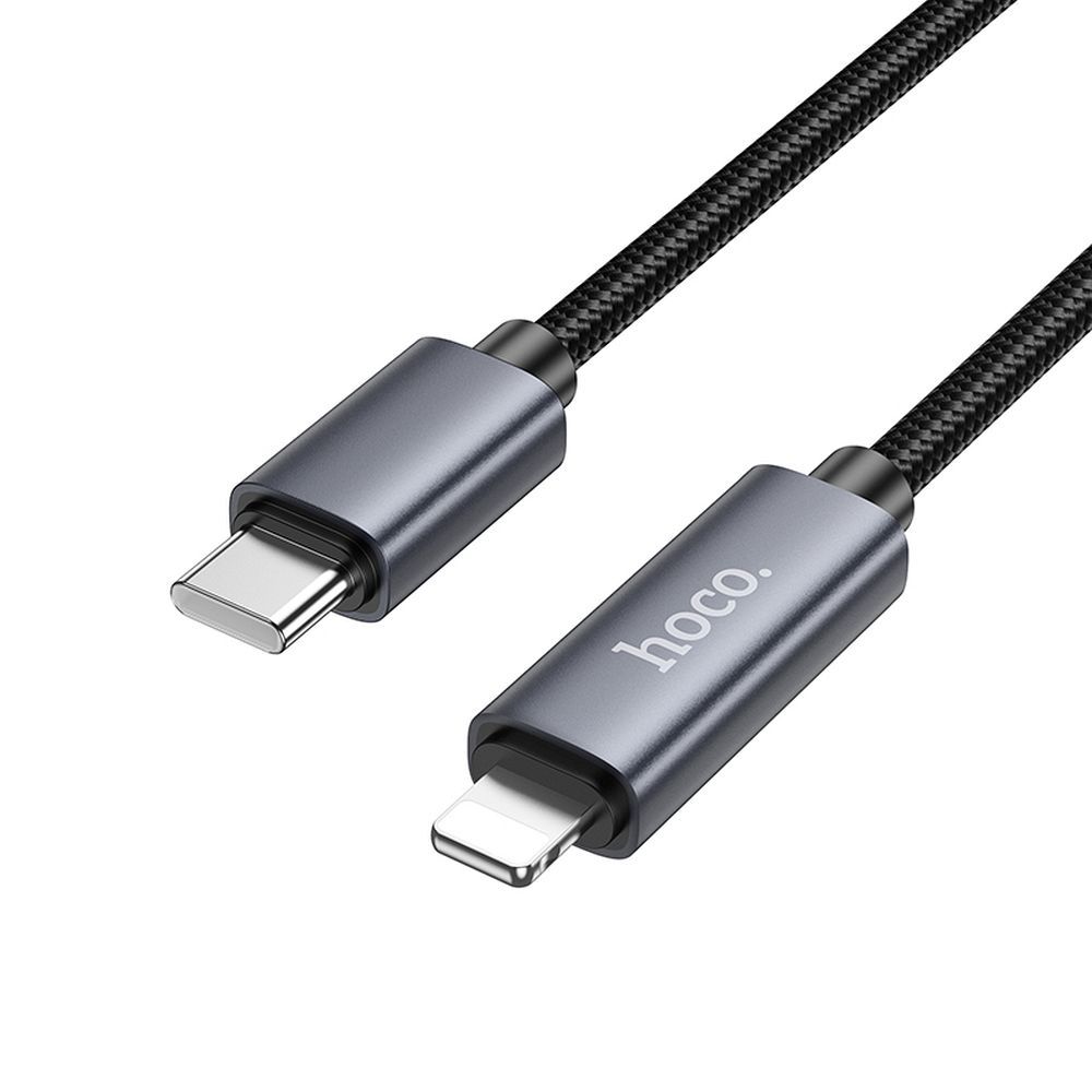 Dátový a nabíjací kábel USB-C - Lightning HOCO Display X112, 27W, 1m, čierny