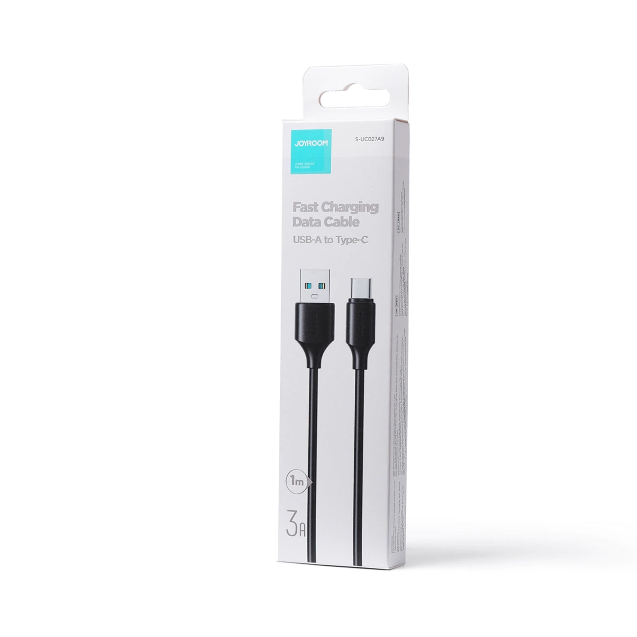 Dátový a nabíjací kábel USB-A - USB-C Joyroom S-UC027A9, 20W, 1m, čierny