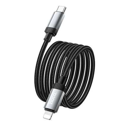 Dátový a nabíjací kábel USB-C - Lightning HOCO X117, 27W, 1m, čierny