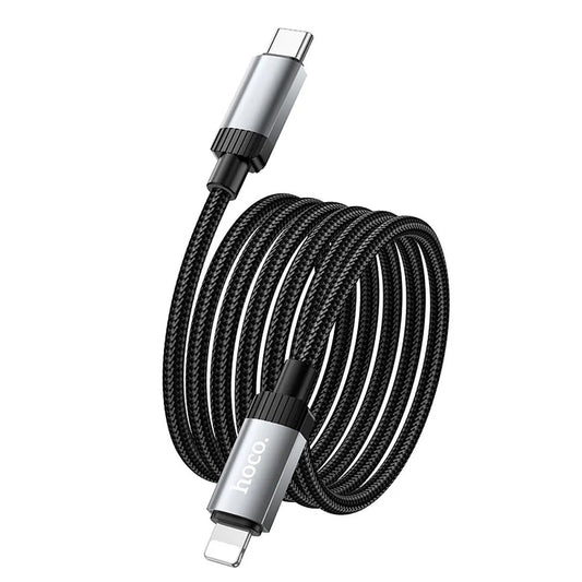 Dátový a nabíjací kábel USB-C - Lightning HOCO X117, 27W, 1m, čierny