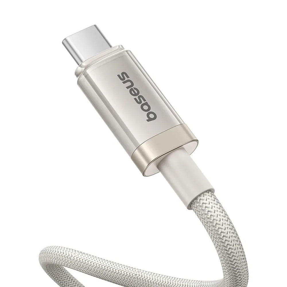 Dátový a nabíjací kábel USB-C - USB-C Baseus Titanium, 100W, 1m, Strieborný P10378100G21-00