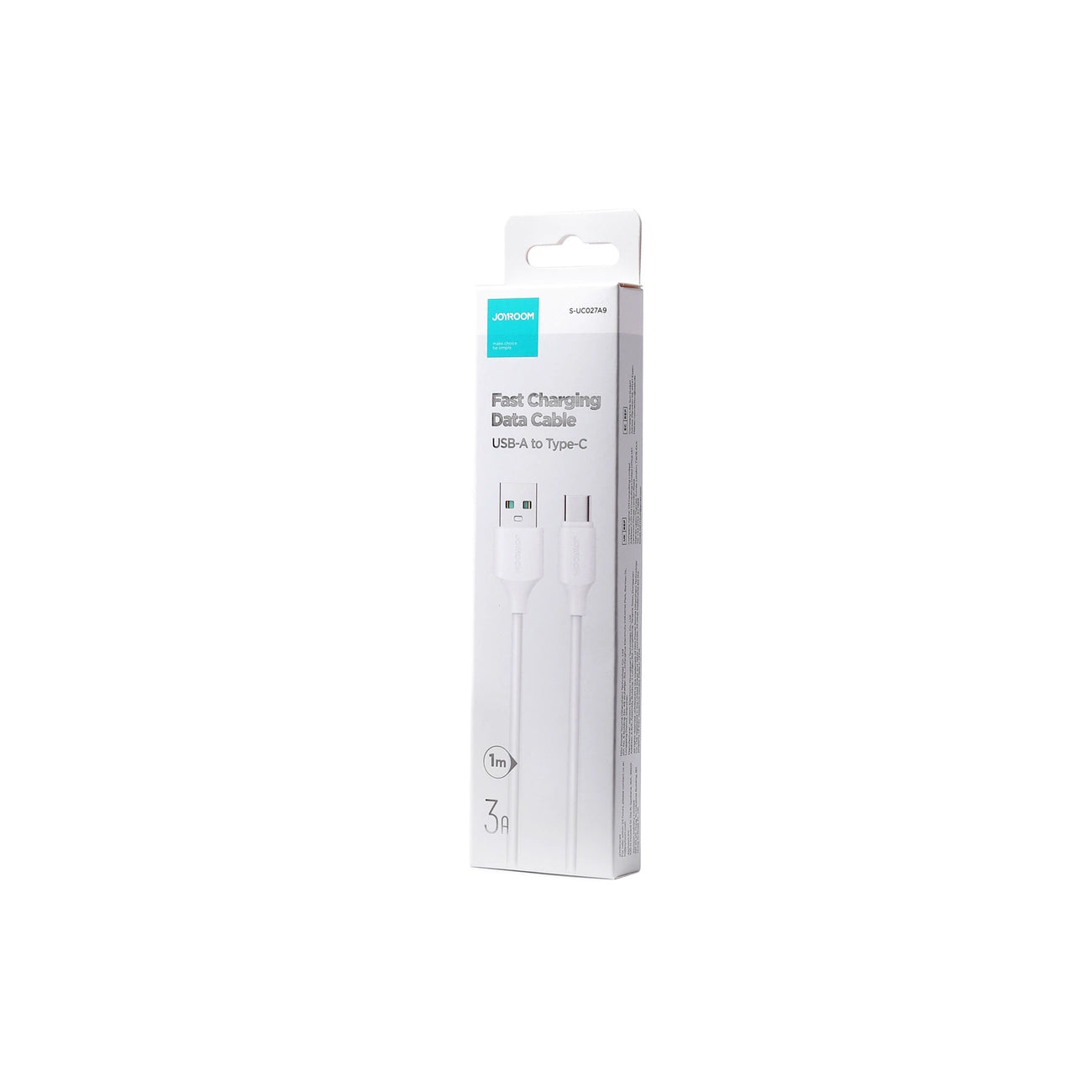 Dátový a nabíjací kábel USB-A - USB-C Joyroom S-A9, 20W, 1m, Biela