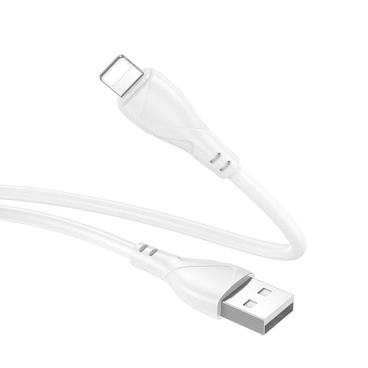 Dátový a nabíjací kábel USB-A - Lightning Borofone BX121 Energy, 18W, 1m, Biela