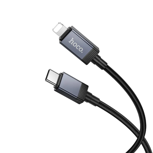 Dátový a nabíjací kábel USB-C - Lightning HOCO X118 Display, 27W, 1m, čierny