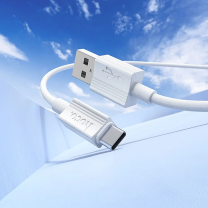 USB-A to USB-C Data and Charging Cable HOCO X107, 18W, 1m, White