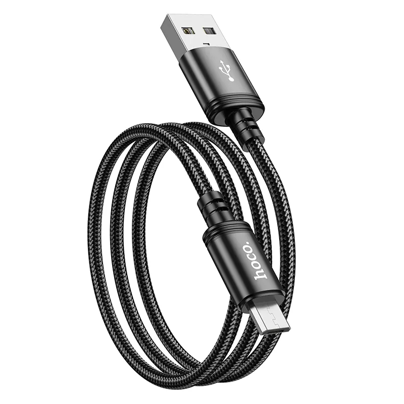 Dátový a nabíjací kábel USB-A - microUSB HOCO X89, 18W, 1m, čierny