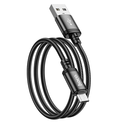 Dátový a nabíjací kábel USB-A - microUSB HOCO X89, 18W, 1m, čierny