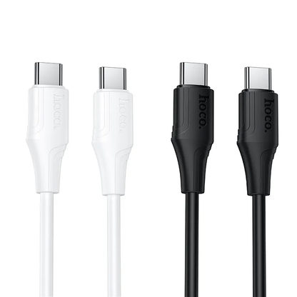 Dátový a nabíjací kábel USB-C - USB-C HOCO X124, 60W, 1m, Biela
