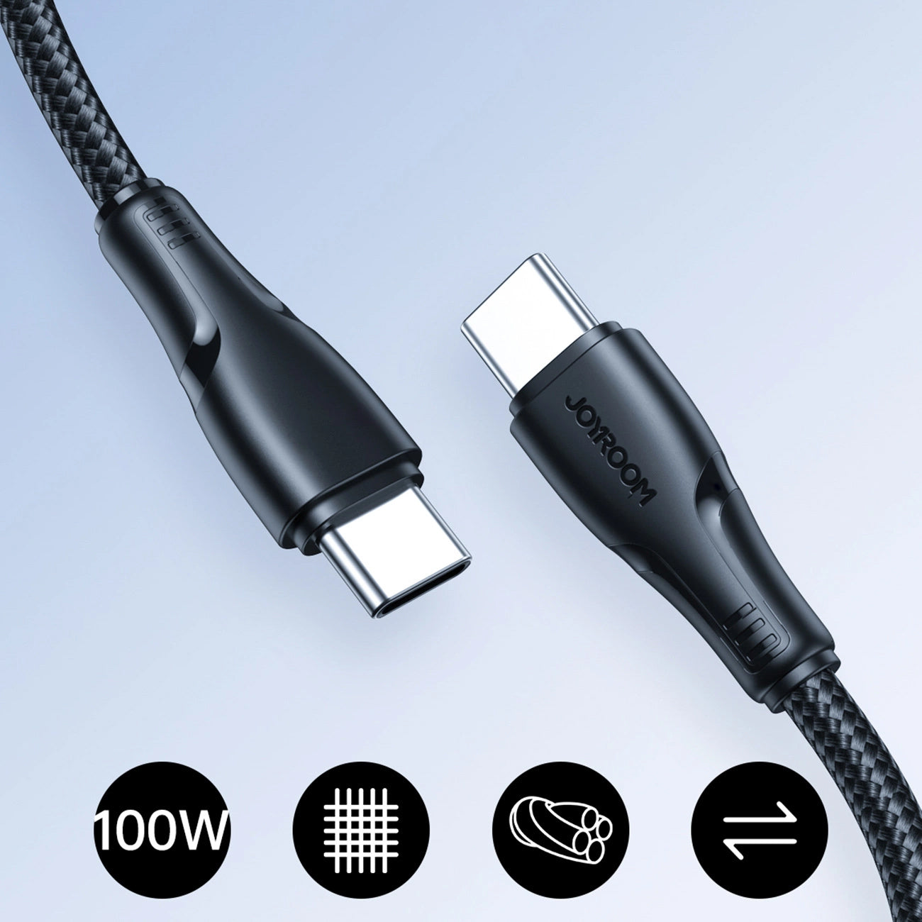 Dátový a nabíjací kábel USB-C - USB-C Joyroom S-A11, 60W, 0.25m, čierny