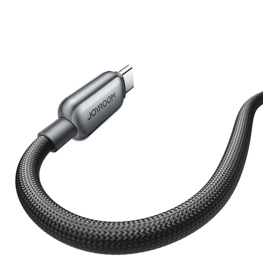 Dátový a nabíjací kábel USB-C - USB-C Joyroom S-A55 StarFlight Display, 100W, 1.2m, čierny