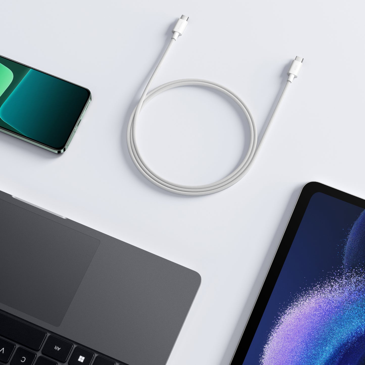 Dátový a nabíjací kábel USB-C - USB-C Xiaomi, 60W, 1m, Biely BHR0878GL