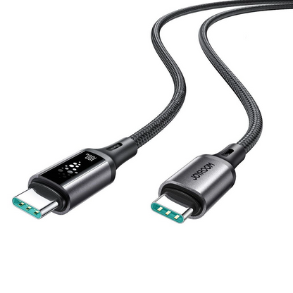 Dátový a nabíjací kábel USB-C - USB-C Joyroom S-A60 StarTalk, 100W, 1.2m, čierny