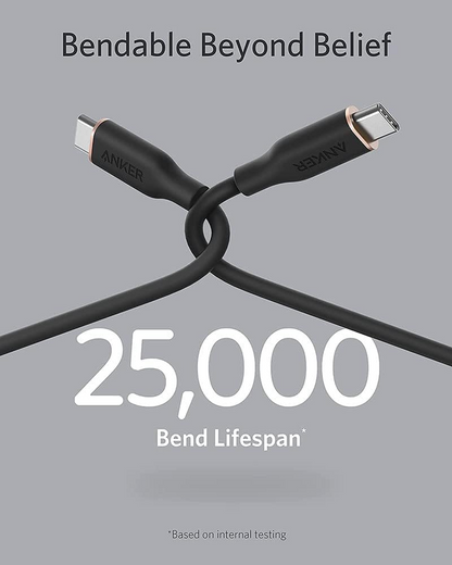 Dátový a nabíjací kábel USB-C - USB-C Anker PowerLine III, 100W, 0.9m, Čierny A8552H11