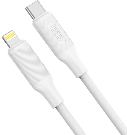 Dátový a nabíjací kábel USB-C - Lightning XO Design NB-Q265A, 27W, 1m, Biela