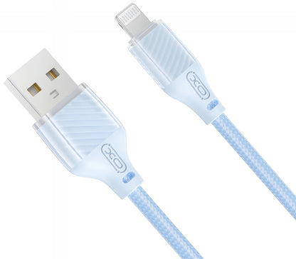 Dátový a nabíjací kábel USB-A - Lightning XO Design NB291, 18W, 1m, Modrý