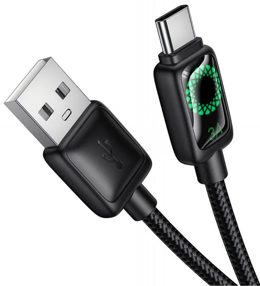 Dátový a nabíjací kábel USB-A - USB-C HOCO U146, 36W, 1.2m, čierny