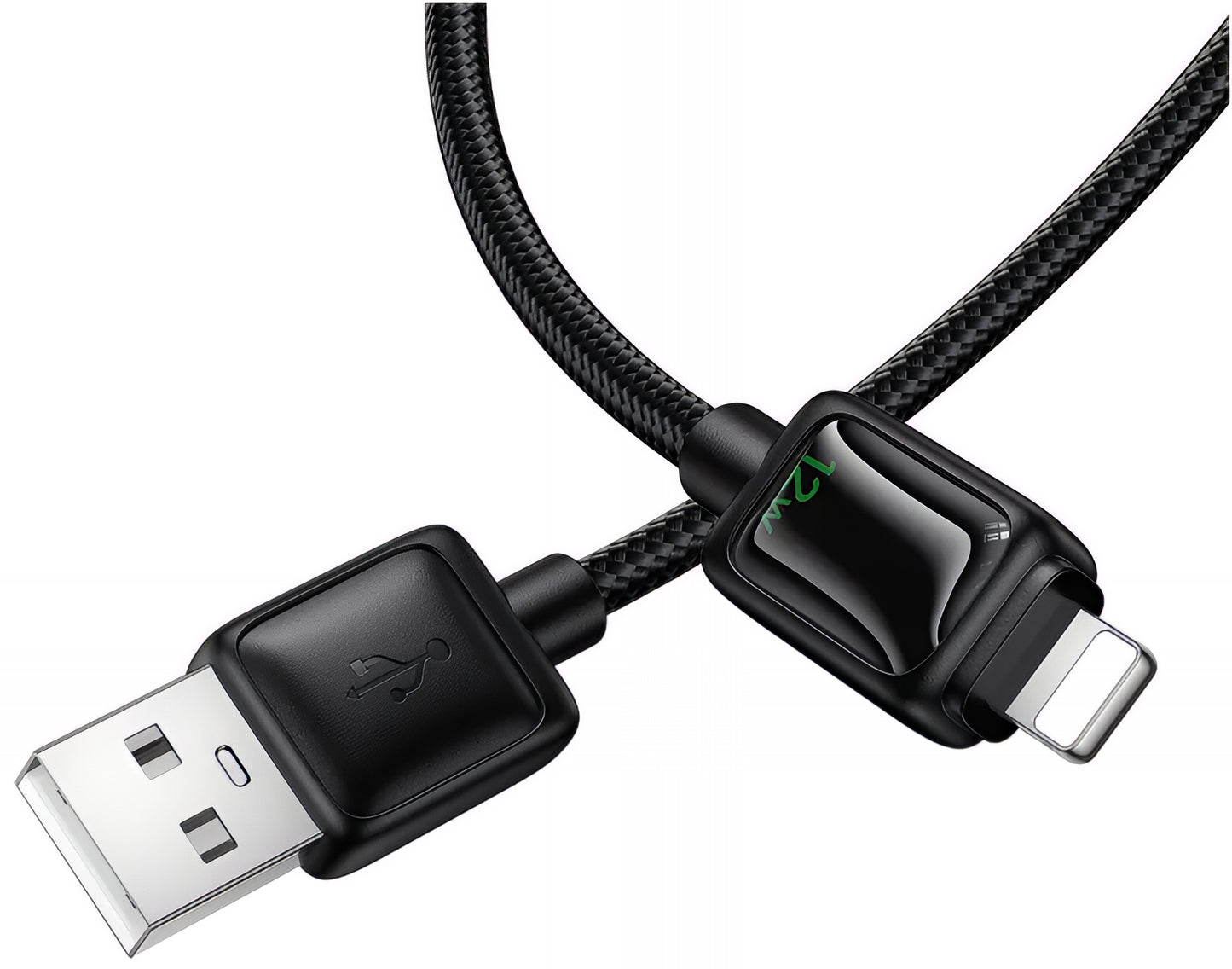 Dátový a nabíjací kábel USB-A - Lightning HOCO U146, 12W, 1.2m, čierny