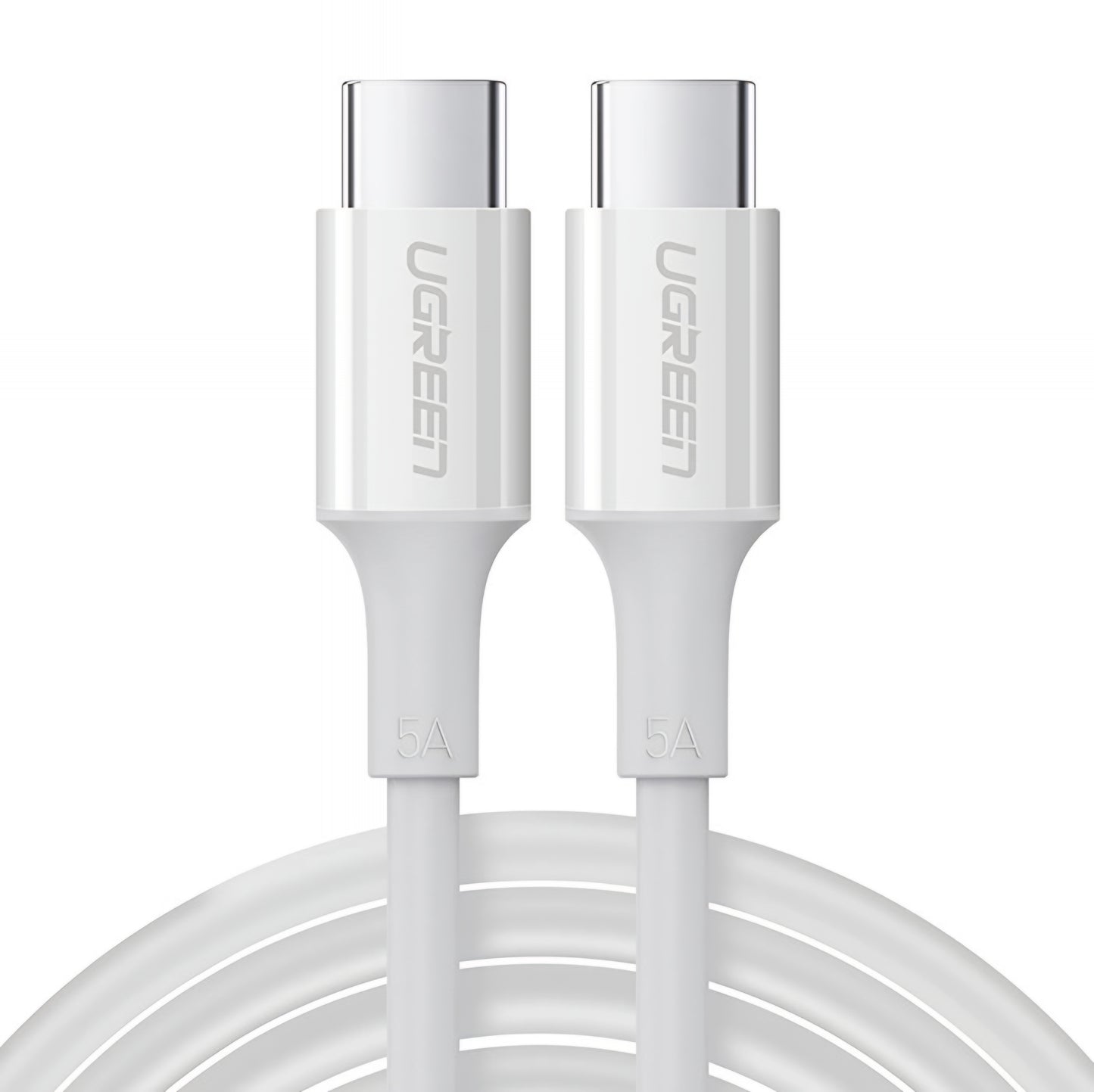 Dátový a nabíjací kábel USB-C - USB-C UGREEN US300, 100W, 2m, Biela