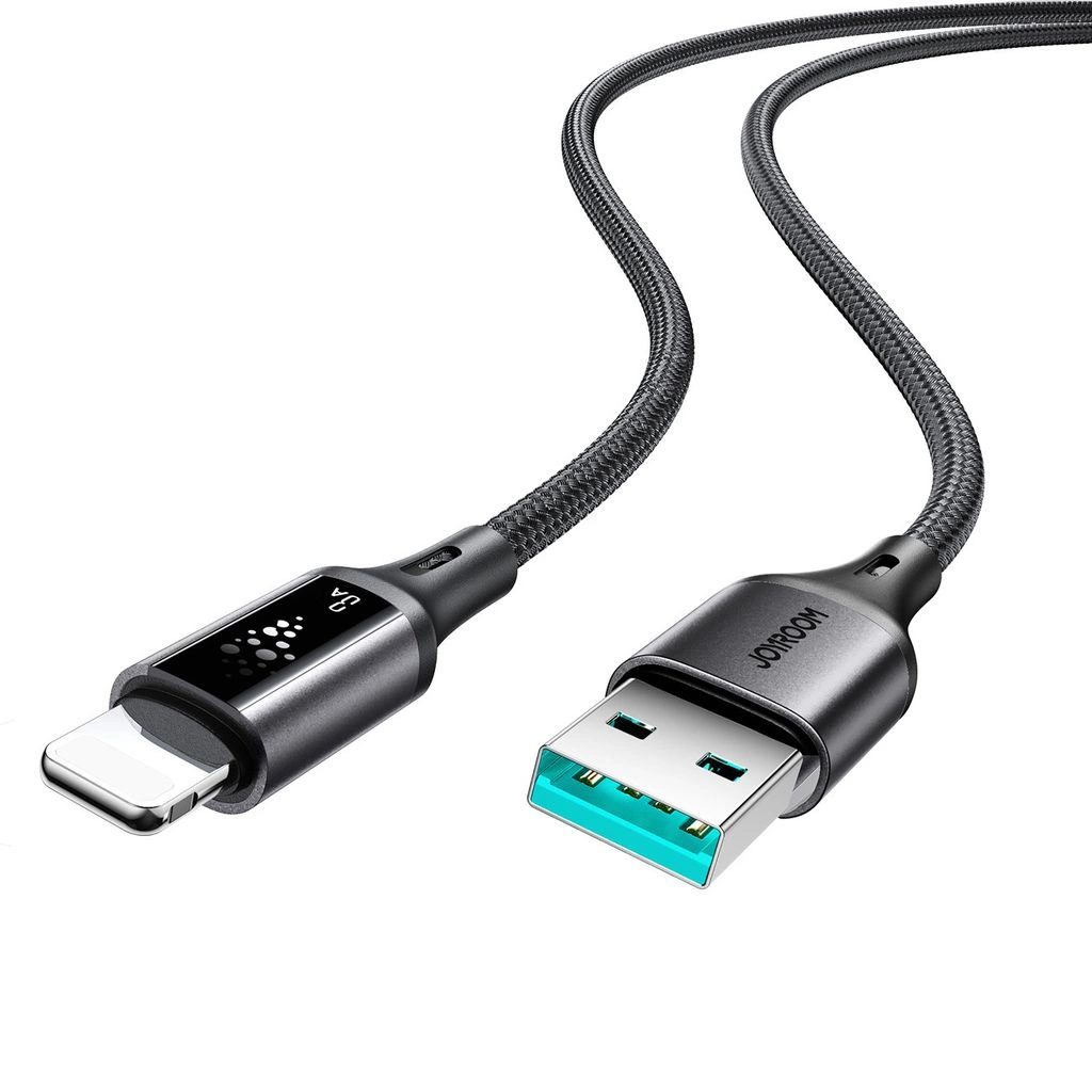 Dátový a nabíjací kábel USB-A - Lightning Joyroom S-A60 StarTalk, 18W, 1.2m, čierny