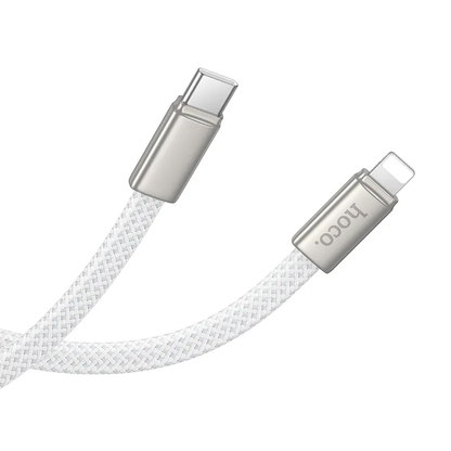 Dátový a nabíjací kábel USB-C - Lightning HOCO X125, 30W, 1m, Biela