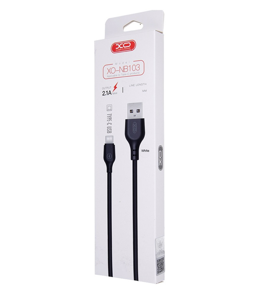 Dátový a nabíjací kábel USB-A - USB-C XO Design NB103, 18W, 2m, čierny