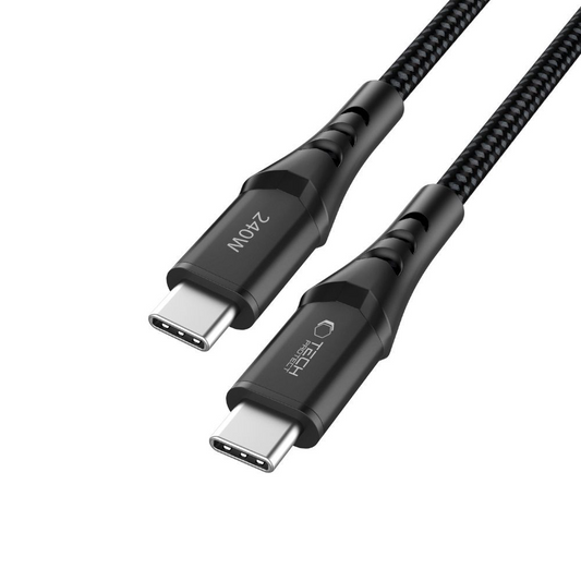 USB-C dátový a nabíjací kábel - USB-C Tech-Protect UB11T Ultraboost, 240W, 2m, čierny