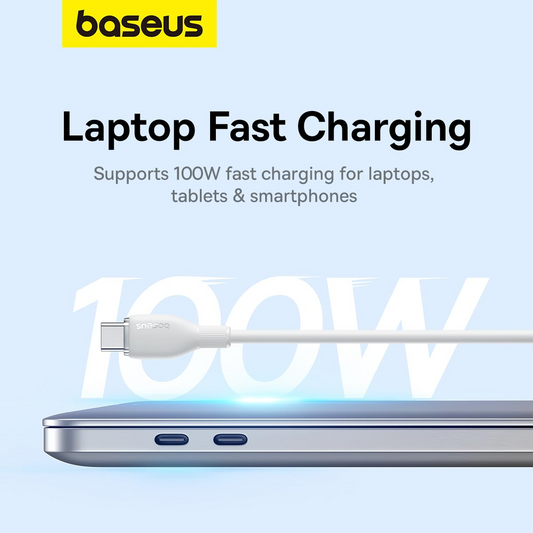 USB-C Data and Charging Cable - USB-C Baseus Pudding, 100W, 1.2m, White P10355702221-00