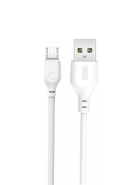 Dátový a nabíjací kábel USB-A - microUSB XO Design NB103, 18W, 2m, Biela