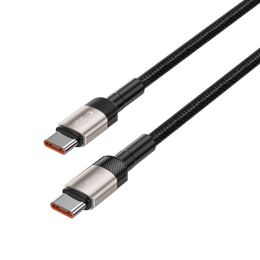 USB-C dátový a nabíjací kábel - USB-C Tech-Protect Ultraboost EVO, 100W, 1m, strieborný