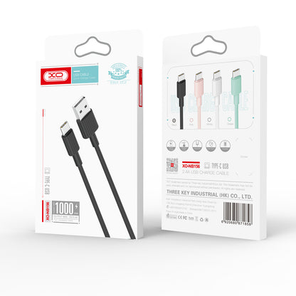 Dátový a nabíjací kábel USB-A - USB-C XO Design NB156, 18W, 1m, čierny