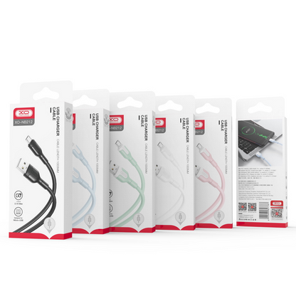 Dátový a nabíjací kábel USB-A - Lightning XO Design NB212, 18W, 1m, Biela