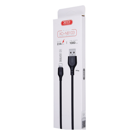 Dátový a nabíjací kábel USB-A - Lightning XO Design NB103, 18 W, 1 m, biely 