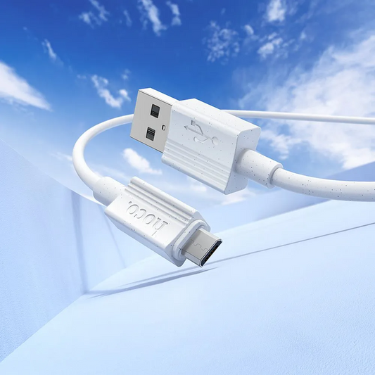 Dátový a nabíjací kábel USB-A - microUSB HOCO X107, 18W, 1m, biely