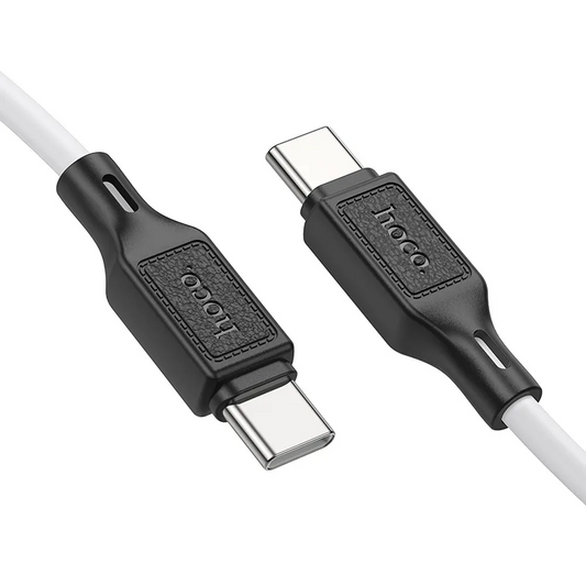 Dátový a nabíjací kábel USB-C - USB-C HOCO X90, 60W, 1m, biely