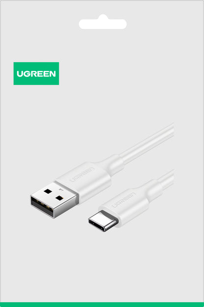 Dátový a nabíjací kábel USB-A - USB-C UGREEN US287, 18W, 1.5m, Biela