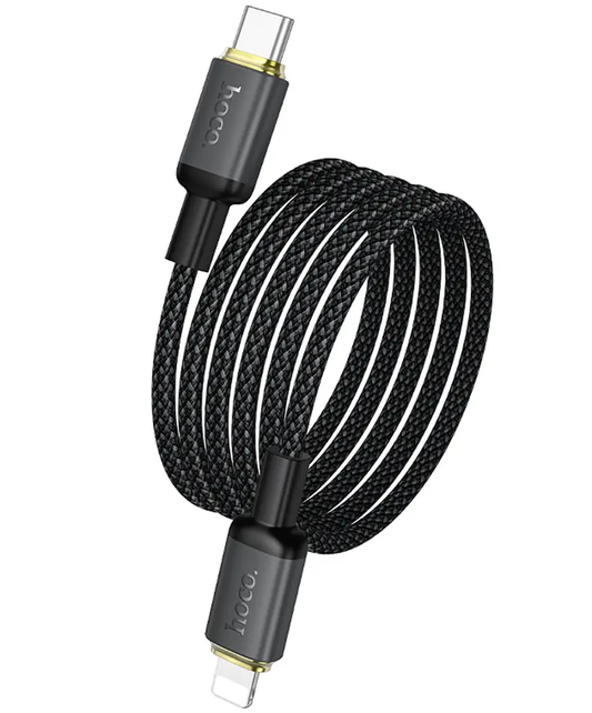 Dátový a nabíjací kábel USB-C - Lightning HOCO X128 Benefit, 30W, 1m, čierny