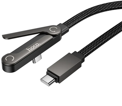 Dátový a nabíjací kábel USB-C - USB-C HOCO U150 Exquisite, 60W, 1,2m, čierny