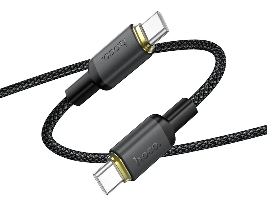 Dátový a nabíjací kábel USB-C - USB-C HOCO X128 Benefit, 60W, 1m, čierny