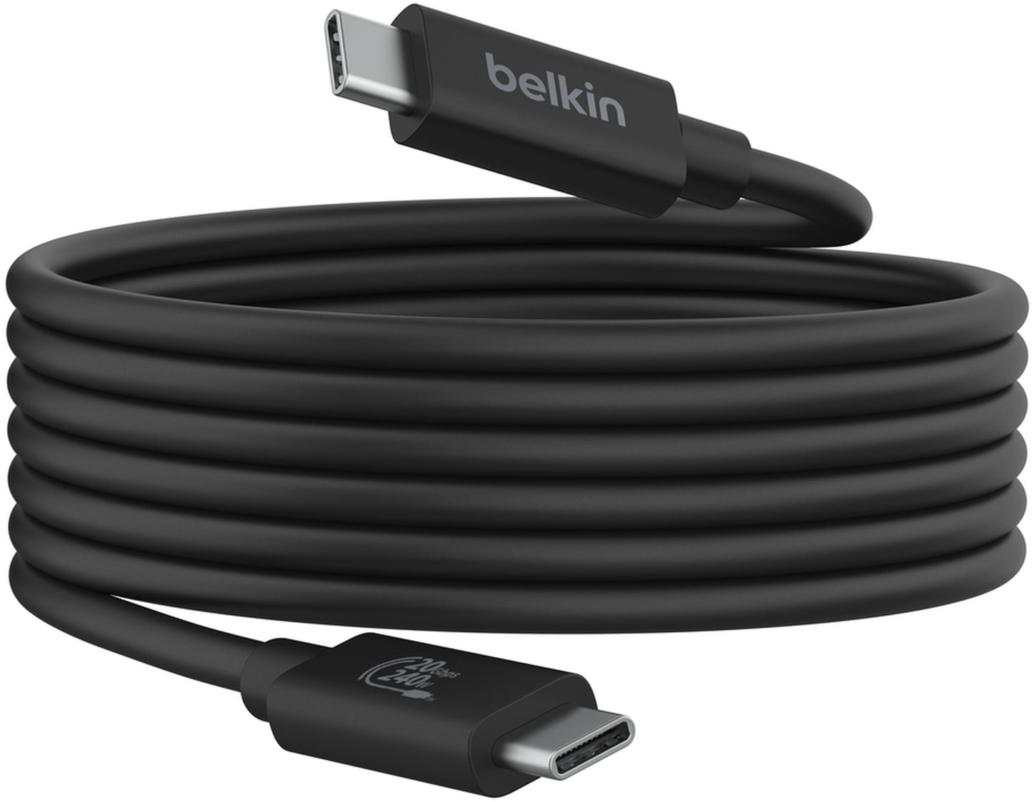Dátový a nabíjací kábel USB-C - USB-C Belkin Connect, 240W, 2m, čierny INZ004bt2MBK