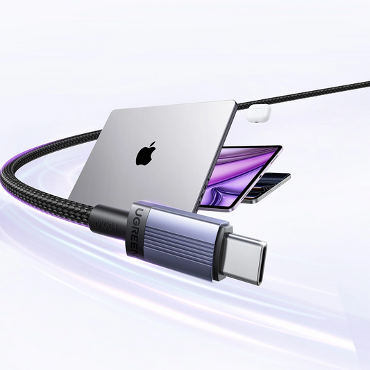 Dátový a nabíjací kábel USB-C - USB-C UGREEN, 100W, 3m, čierny