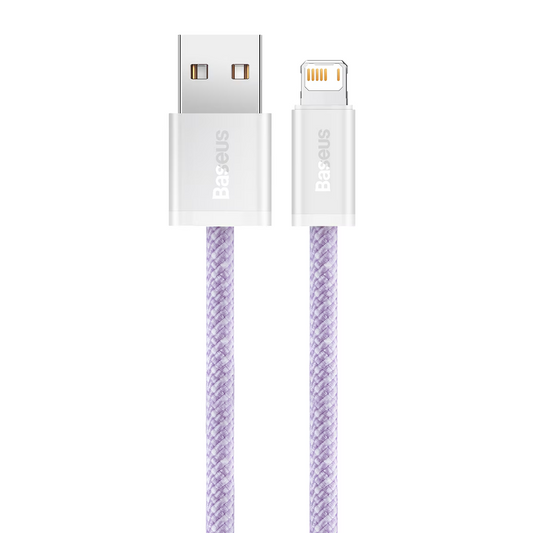 Dátový a nabíjací kábel USB-A - Lightning Baseus Dynamic Series, 18W, 2m, fialový CALD000505