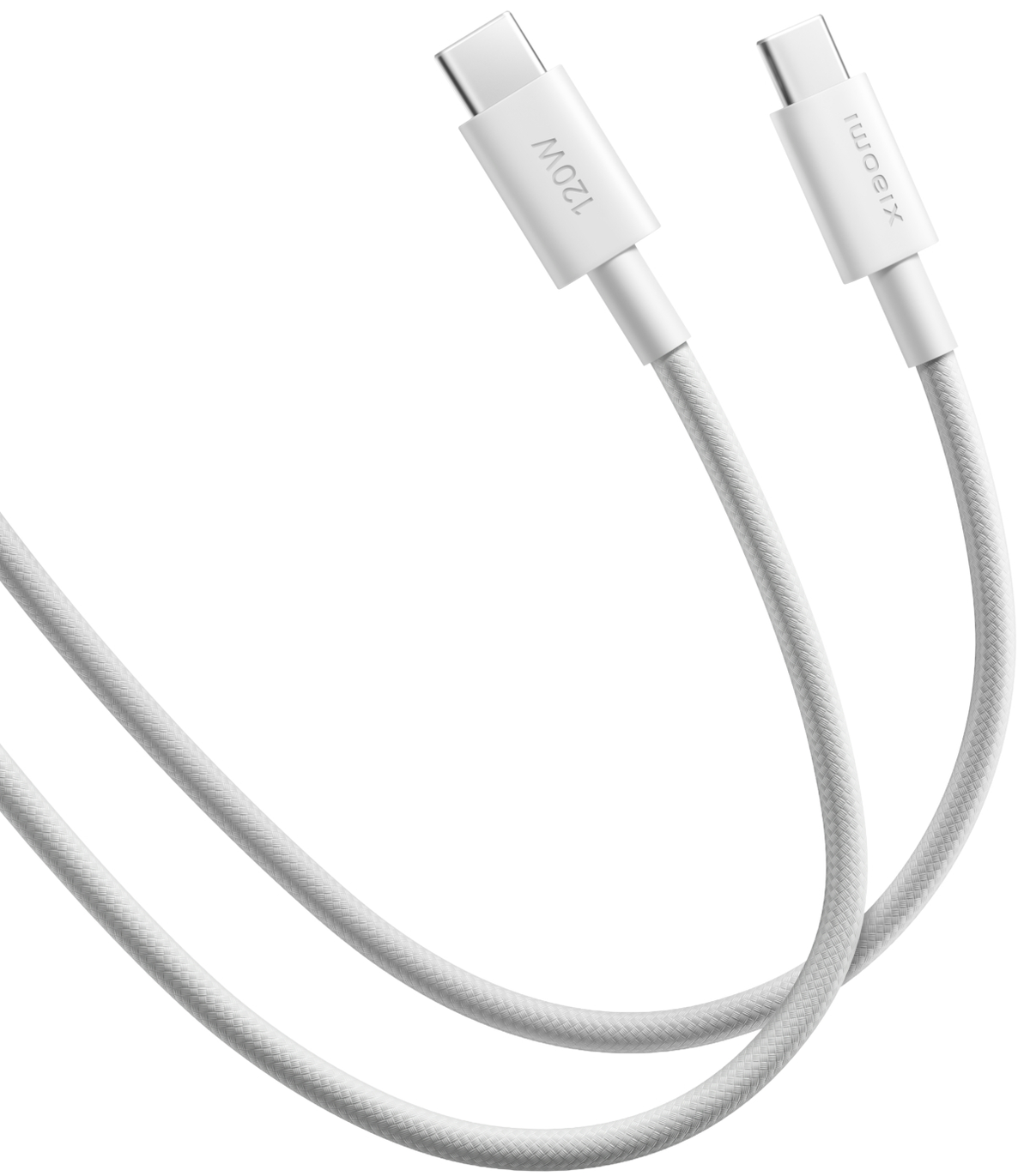 Dátový a nabíjací kábel USB-C - USB-C Xiaomi, 120W, 2m, biely BHR087AGL